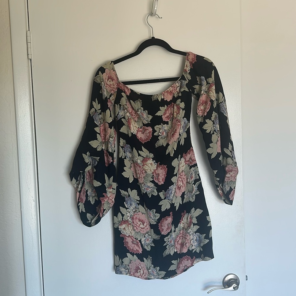 Reformation off the shoulder floral dress